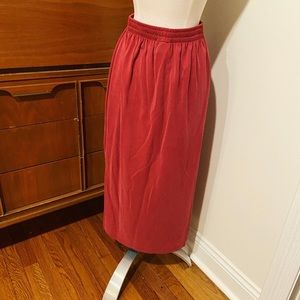 Vintage 90s Classic Brick Red Skirt